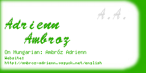 adrienn ambroz business card