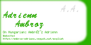 adrienn ambroz business card